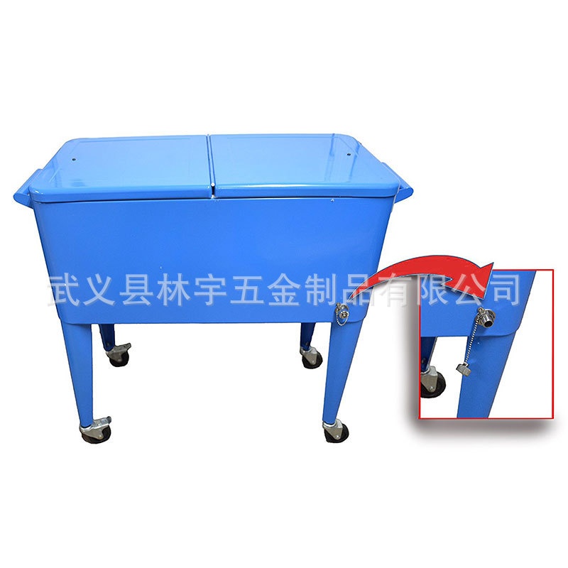 75L 外贸推车款金属保温箱配套烧烤炉户外露营烧烤冰桶摆摊保温箱,淘宝优惠券,粉丝福利购,淘宝优惠卷