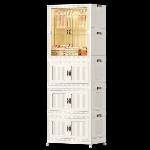 儿童衣柜简易组装家用卧室收纳柜储物柜宝宝婴儿小衣橱收纳免安装 - 图3