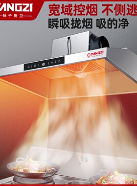 扬子大吸力油烟机商用不锈钢抽油烟机乡下土灶台油烟机商用餐饮店