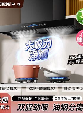 半球抽油烟机厨房家用顶吸油烟机变频大吸力自清洁欧式油烟机