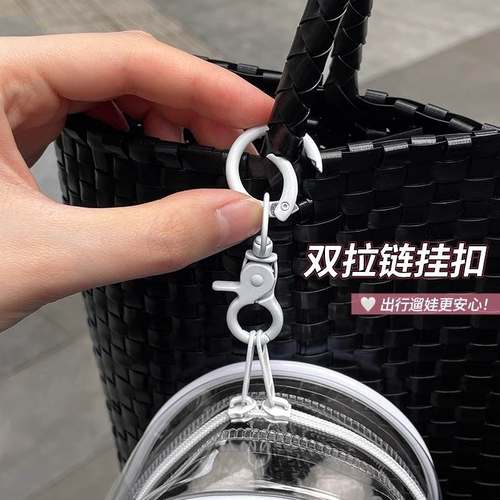 labubu保护套透明马卡龙坐坐派包挂件15cm遛娃包拉布布搪胶防尘罩 - 图2