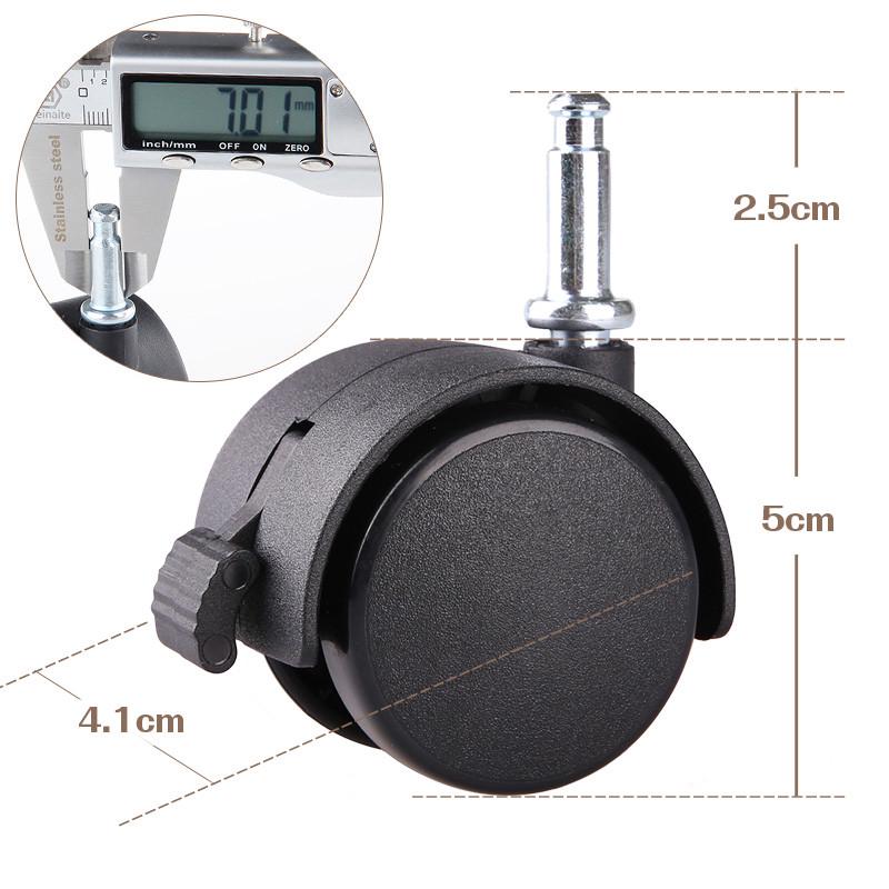 适配Tenma天马万向轮带刹车滑轮收纳箱垃圾桶静音轮子一副4个脚轮 - 图1