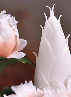 东方泥土 陶瓷瓷花雕塑艺术品 中式客厅装饰乔迁礼品摆件/节节高