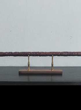 摆件支架圆棒盘龙棍如意棒画卷柱形艺术工艺品桌面摆设展示架托架