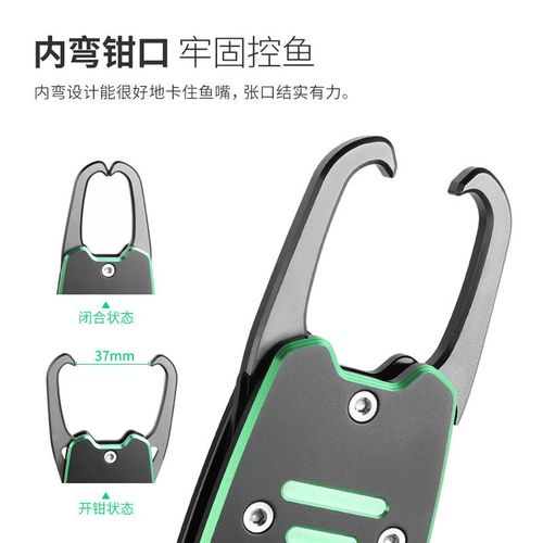 池刃带秤控鱼亚亚器路开环器铝合金鱼脱钩称重器钳夹多功能路 - 图0