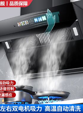 新飞油烟机家用抽油烟机厨房壁挂式双电机大吸力变频