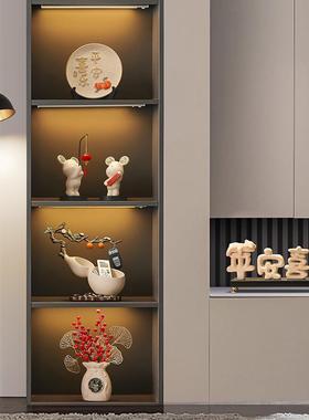 新中式酒柜套餐组合装饰品招财摆件轻奢客厅餐边柜电视柜高档摆设