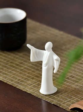 迷你中式小和尚陶瓷禅意人物创意小摆件盆景造景家居装饰桌面摆设