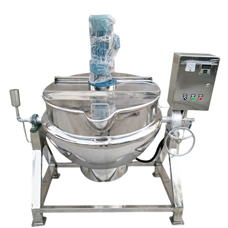 厂家不锈钢304可倾斜大型电加热导热油 夹层锅 煮肉熬糖用蒸煮锅 - 图2