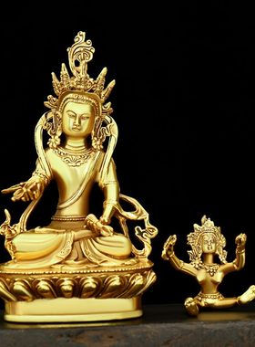 纯铜欢喜佛摆件藏传密宗铜像尼泊尔双修欢喜佛家用供养佛像工艺品