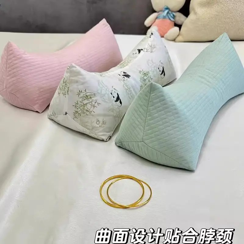 艾草颈椎枕头三角荞麦枕芯垫护颈椎家用成人助睡眠枕学生宿舍枕 - 图3