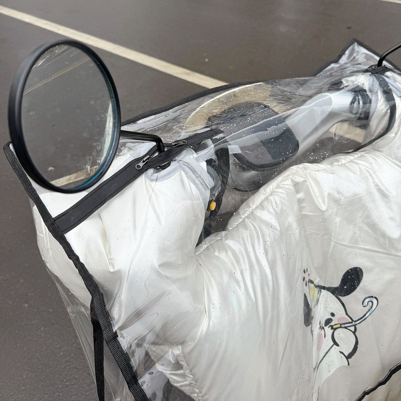 电动车挡风被防雨罩透明加大加厚摩托车车头前挡防尘防水保护罩 - 图0