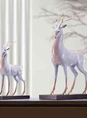 朱炳仁铜福禄呈祥铜家居工艺品办公室装饰鹿摆件客厅创意装饰