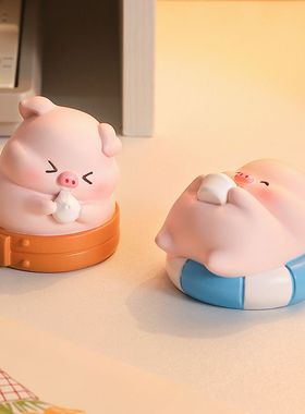 解压萌宠嘟嘟猪卡通学生桌面儿童玩具办公室摆件装饰小礼物公仔