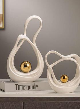 财源滚滚艺术摆件轻奢高档客厅酒柜电视柜玄关办公室装饰品高级感