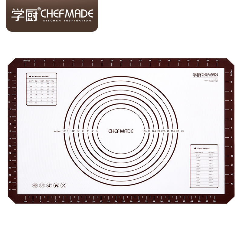 CHEFMADE学厨耐高温硅胶垫揉面垫大号加厚和面垫60*40cm烘焙工具 - 图3