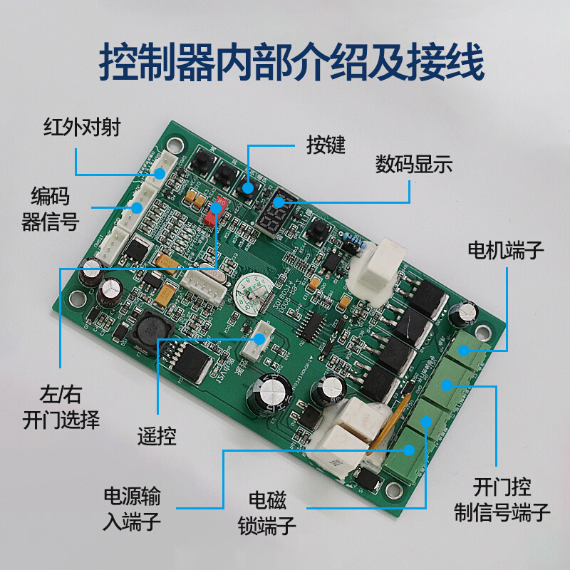 自动开门机小区对开门90度电动平开门机办公家用自动关门器闭门器