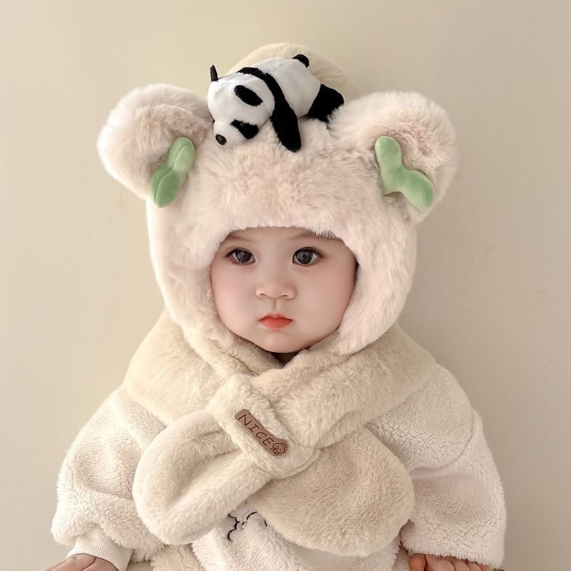 宝宝帽子围巾一体围脖儿童帽子男童冬季保暖护耳帽婴儿面罩男女孩,淘宝优惠券,粉丝福利购,淘宝优惠卷