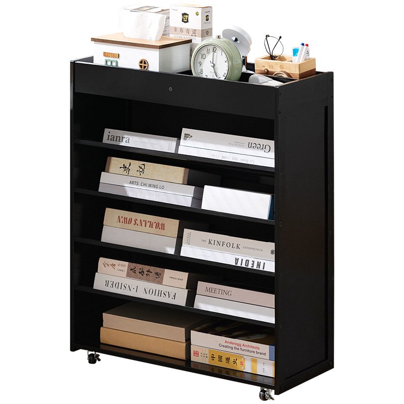 Bookshelf bookcase storage rack with cabinet door storage cabinet cabinet living room display cabinet multi-layer grid floor-standing integrated cabinet