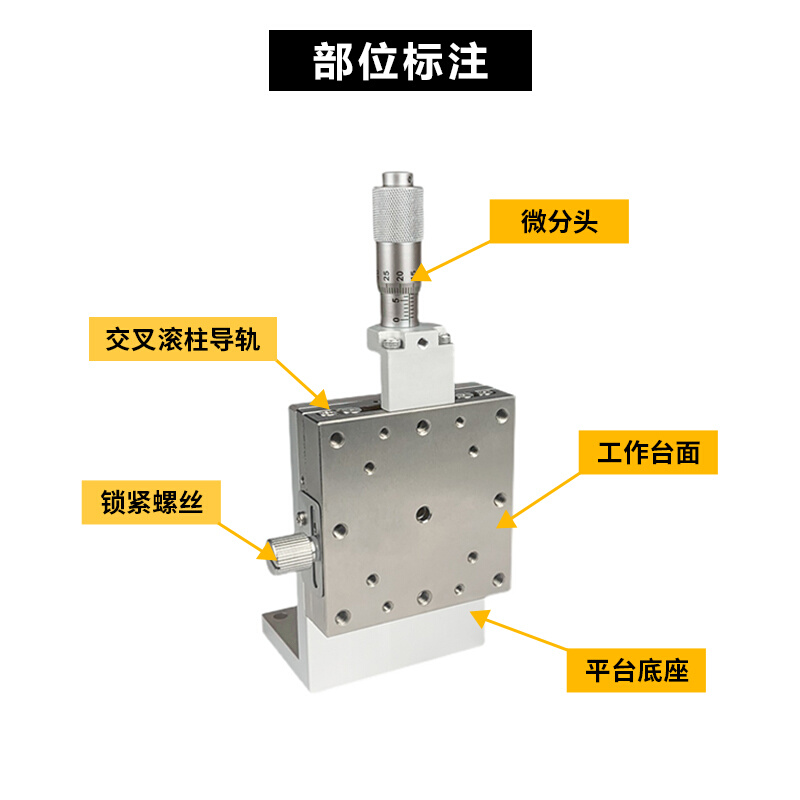 XYZ三轴位移不锈钢滑台LBDV25/40/60/80光学精密手动微调光学平台 - 图0