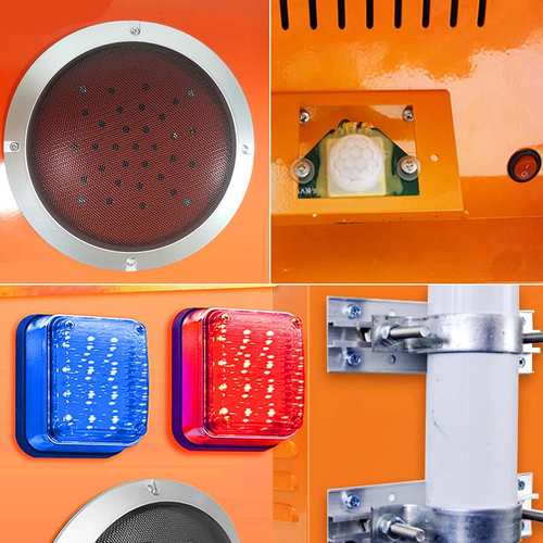 太阳能森林防火语音提示器宣传景区溺水户外红外感应杆人体防广播 - 图1