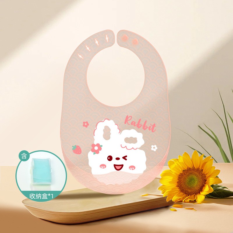 Baby eating bibs, silicone waterproof bibs, children's feeding bibs, rice saliva bibs, baby food supplements
