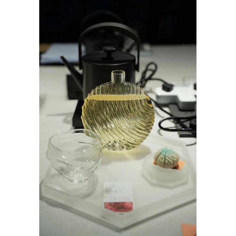 Round cold brew bottle Moon bottle New Chinese teahouse tea bottle high borosilicon high temperature resistance portable kettle wine bottle tea set