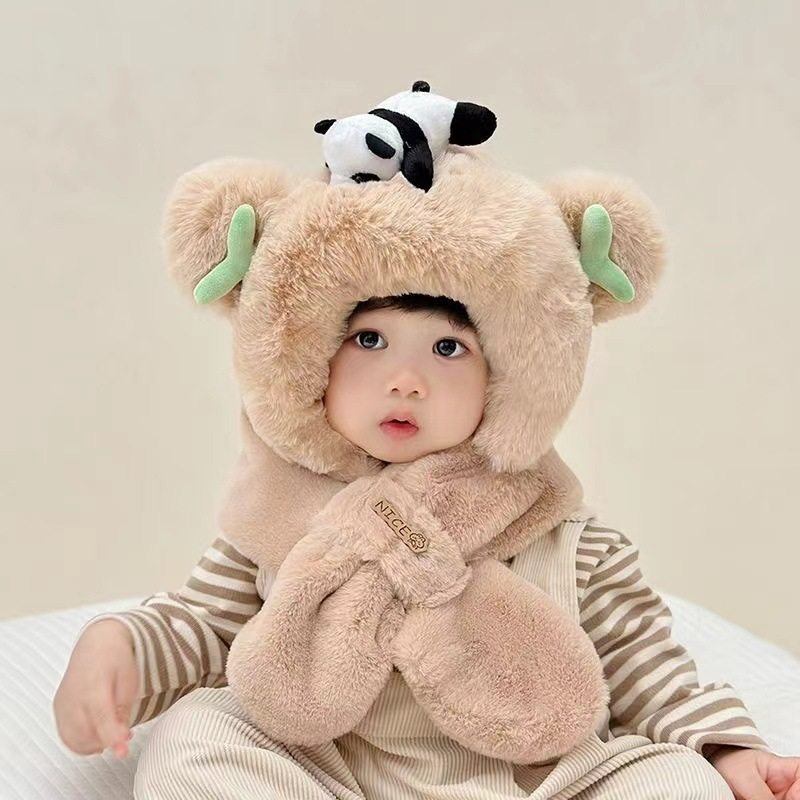 宝宝帽子围巾一体围脖儿童帽子男童冬季保暖护耳帽婴儿面罩男女孩,淘宝优惠券,粉丝福利购,淘宝优惠卷