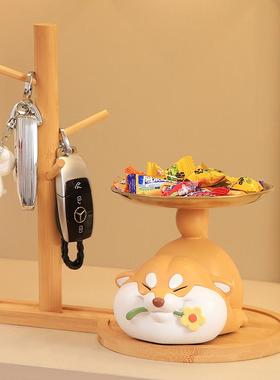 旺财进宅入户进门口玄关钥匙收纳摆件客厅家居装饰品乔迁新居礼品