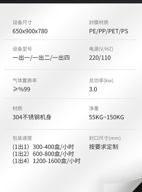 预制菜气动封口机鸭货熟食锁鲜盒充氮气封膜机一出四台式覆膜机
