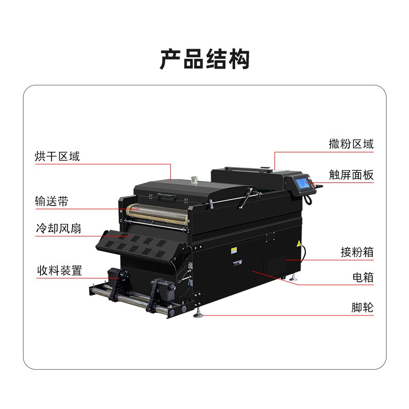 60白墨烫画抖粉机DTF撒粉烘干一体机全自动数码柯式服装印花设备,淘宝优惠券,粉丝福利购,淘宝优惠卷