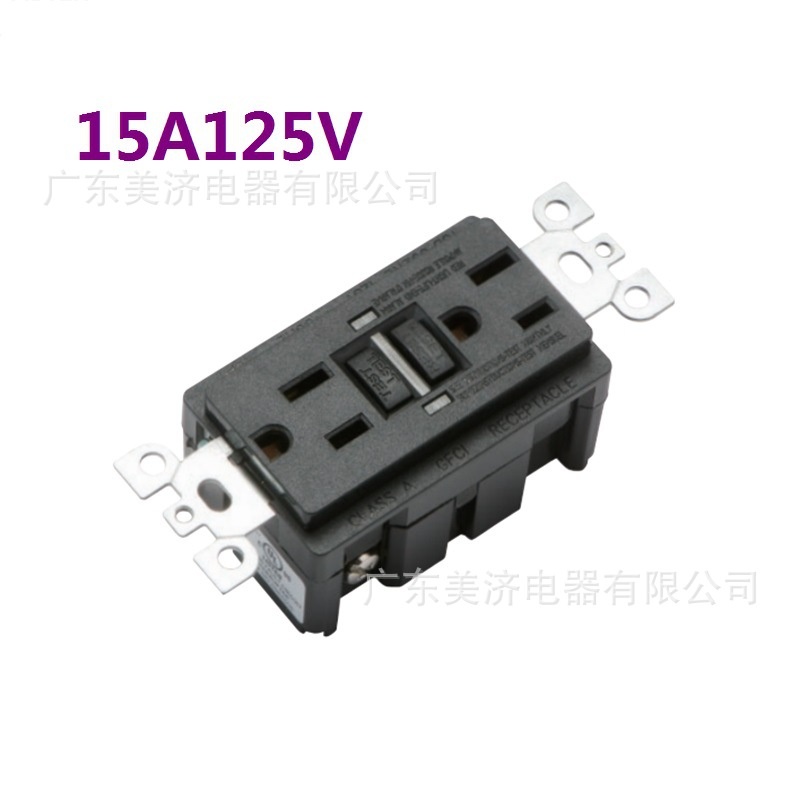 批发UL美式插座15A美规GFCI插座美式TR插座TGM15094NL插排 - 图0