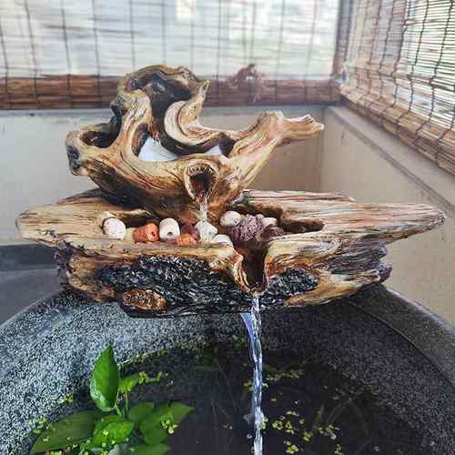 生态缸摆件古法鱼缸流水摆件仿枯木造景过滤器循环流水增氧净水 - 图3