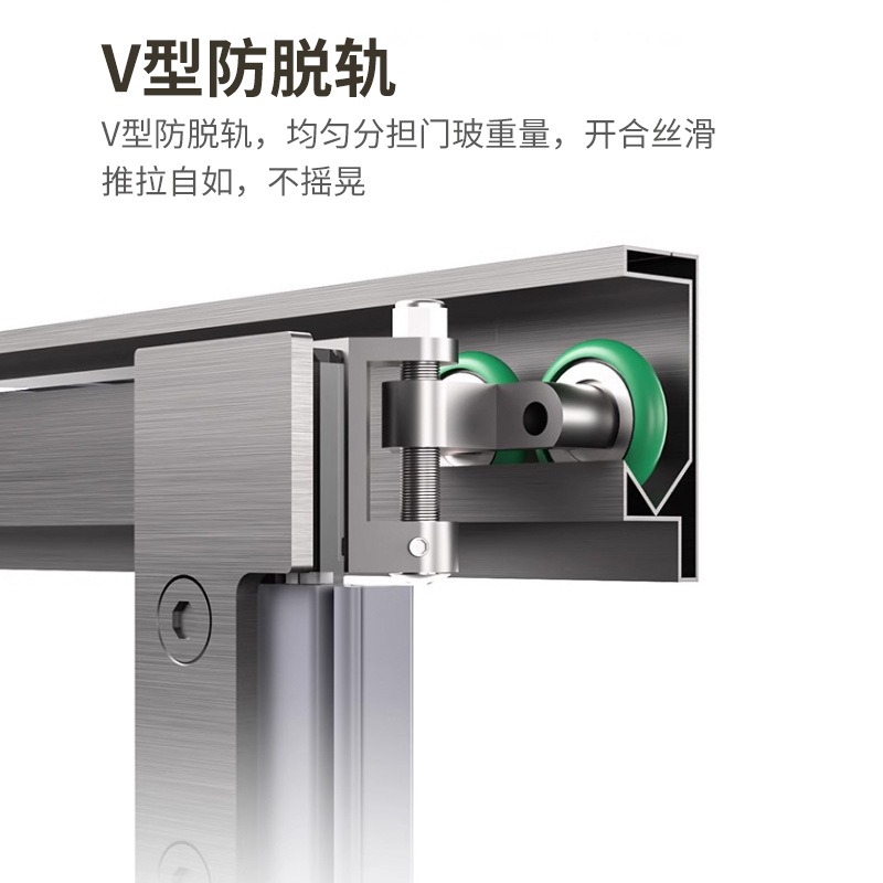 不锈钢玻璃钻石型侧移门简易淋浴房浴室现代简约卫生间干湿分离 - 图0