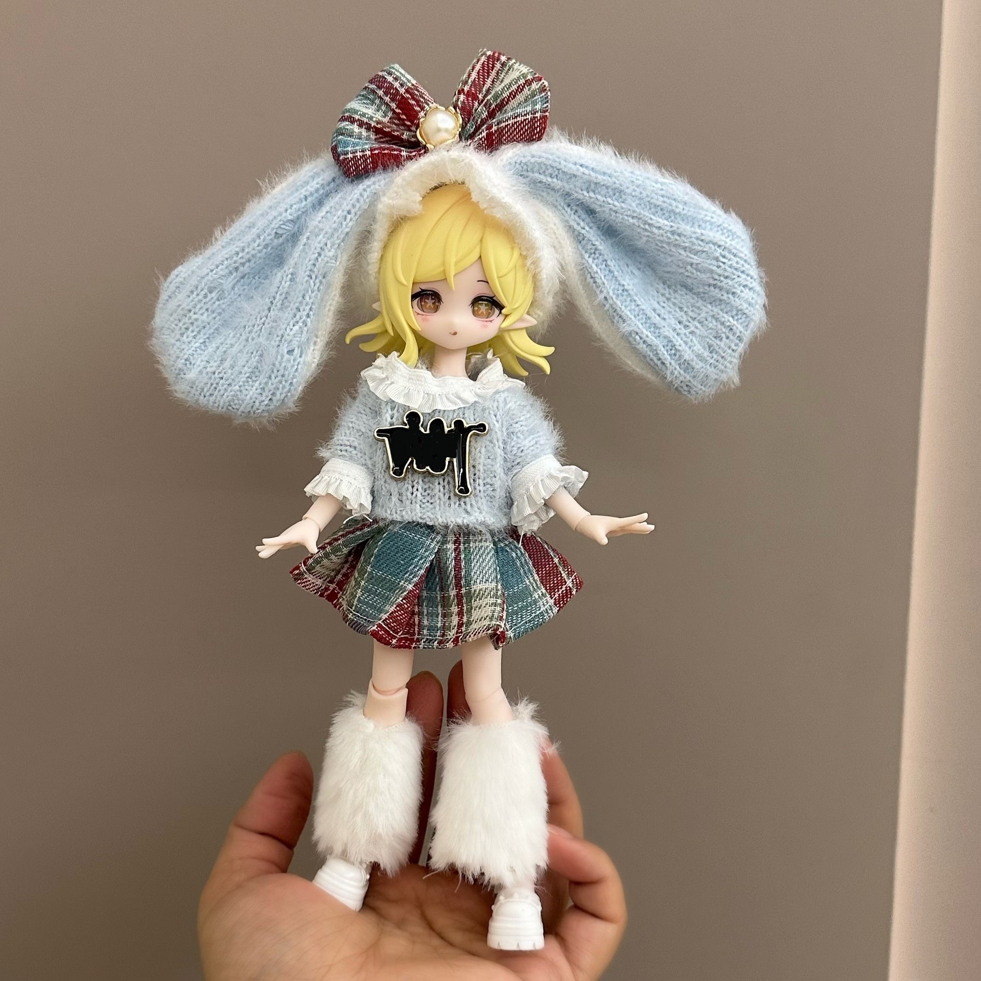 เสื้อผ้าตุ๊กตา Bjd 8 จุด Ob11 12 จุด สำหรับตุ๊กตาขนาด 11–17 ซม. ลาย Penny Bunny ร่างกายแบบ A Si ชุดเสื้อผ้าตุ๊กตาขยับได้ Mi Tian