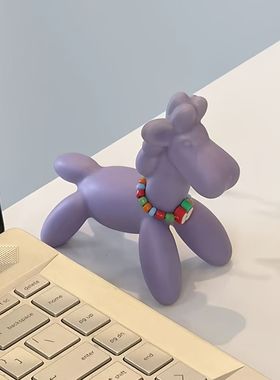 气球马摆件2026马年祈福玄关陶瓷工艺品桌面平安装饰客厅摆件创意