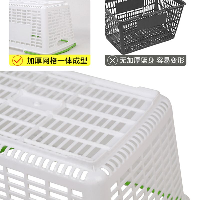 厂家手提超市购物篮便利店零食筐水果店篮子商场塑料手提篮商用 - 图0