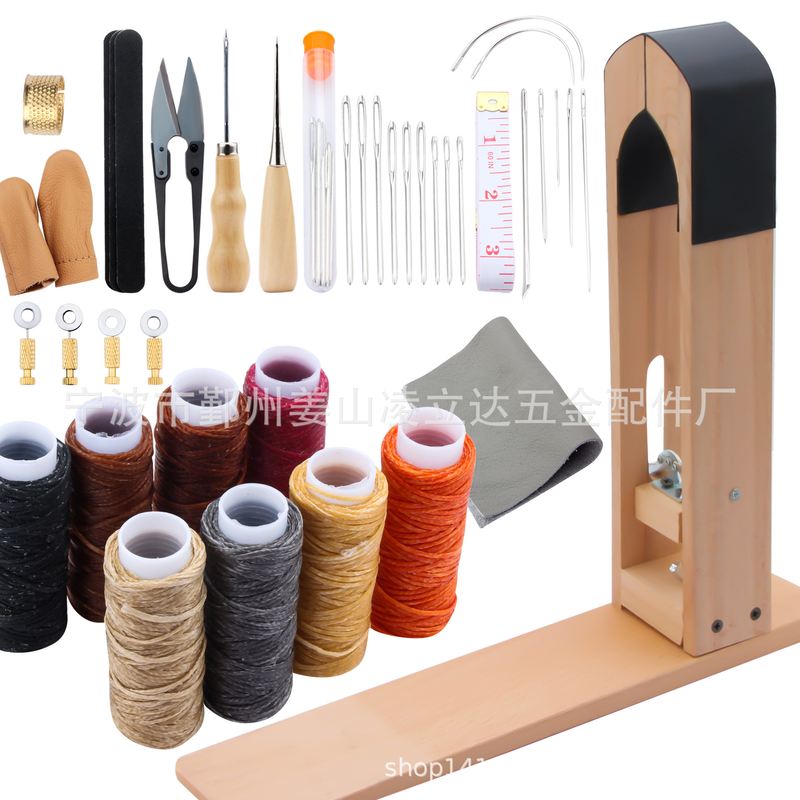 皮革皮具可调节木夹缝缝纫工具套装手工木工具夹DIY皮革手套装 - 图3
