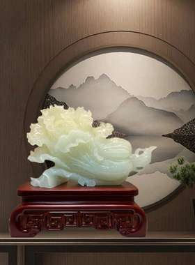 百财聚来白菜摆件中式家居客厅电视柜玄关招财装饰品乔迁开业礼品