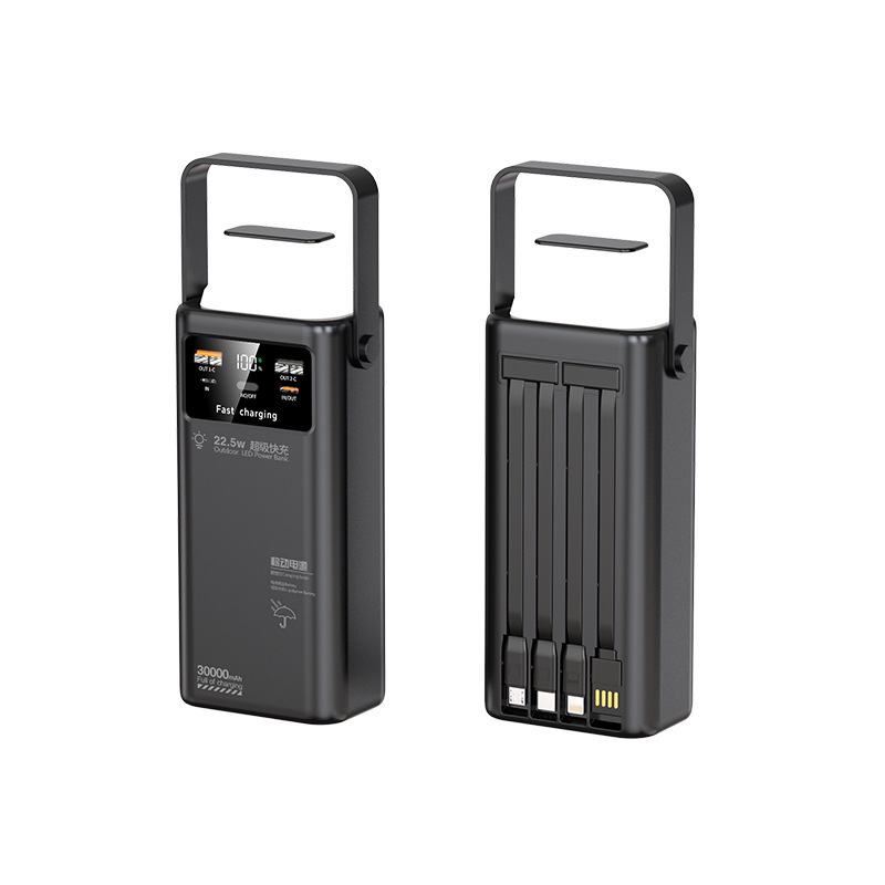 พาวเวอร์แบงค์พลังงานแสงอาทิตย์ส่งข้ามประเทศ ความจุขนาดใหญ่ 200,000 mAh ชาร์จเร็ว พร้อมสายในตัว พาวเวอร์แบงค์สำหรับมือถือ