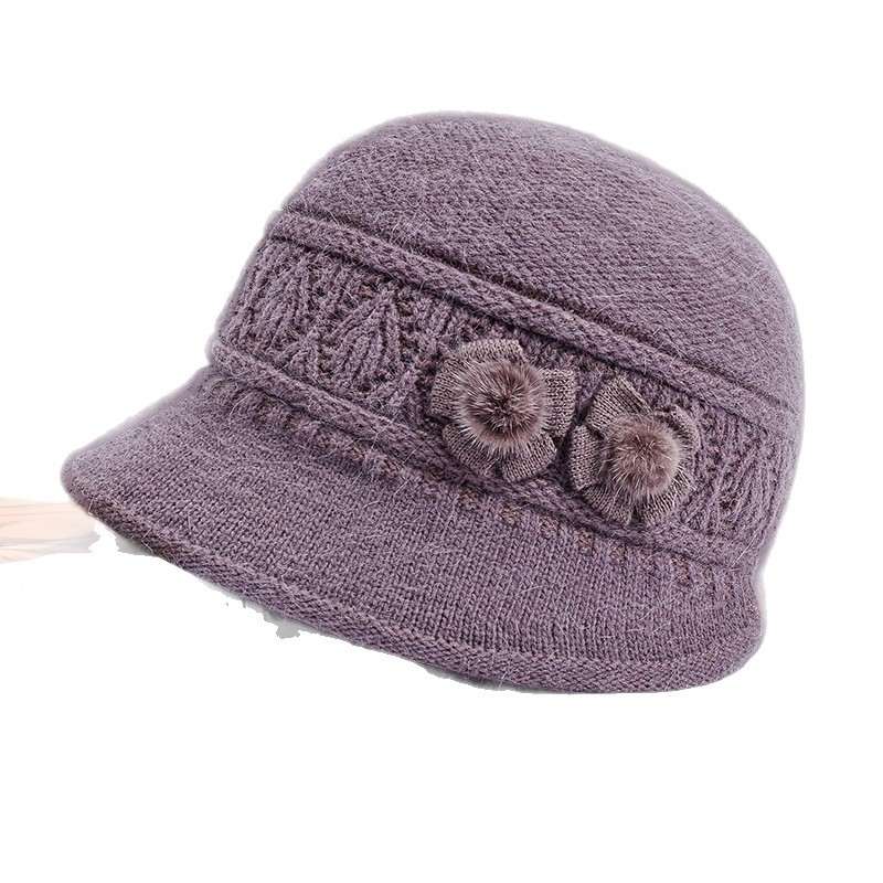 中老年加厚保暖帽子女秋冬兔毛针织盆帽冬季老人妈妈帽老太太帽子,淘宝优惠券,粉丝福利购,淘宝优惠卷