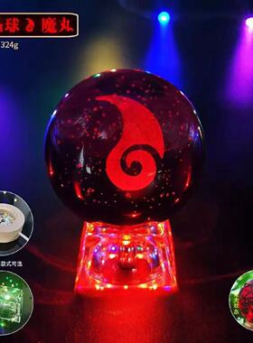 哪咤魔童主题魔丸灵珠水晶球夜灯卡通风格卧室装饰小夜灯