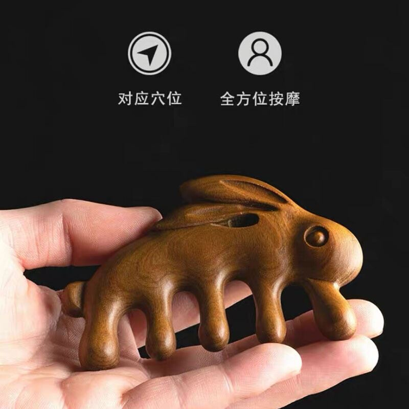 2023本命年兔年檀木梳子送妈妈母亲婆婆老人女朋友闺蜜生日礼物盒