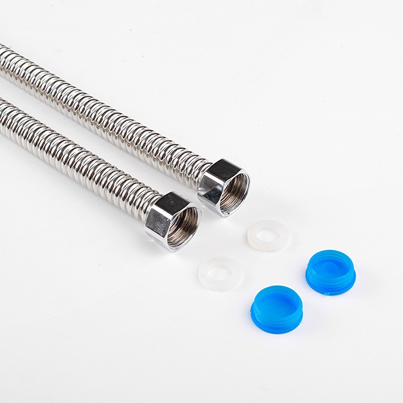 4 points 304 stainless steel corrugated pipe water heater water inlet pipe solar water pipe hose DN15 explosion-proof metal hose