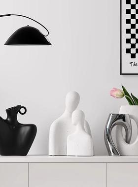 轻奢高档酒柜装饰品现代艺术陶瓷工艺品玄关家居客厅电视机柜摆件