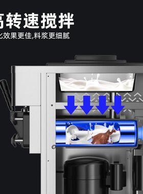 喜莱盛冰淇淋机商用雪糕机全自动立式冰激凌机奶茶店全自动甜筒