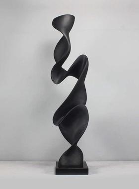 雕塑大摆件现代软装饰品玻璃钢家居售楼处大堂轻奢抽象艺术品摆设