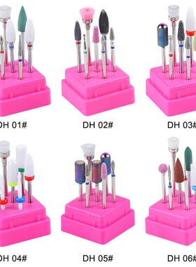 7PCS Ceramic Dliamond Nail Drill Bits Set Milling Cutter for