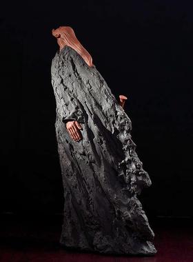 东方泥土 中式客厅禅意摆件紫砂古典人物雕塑艺术品/屈原问天