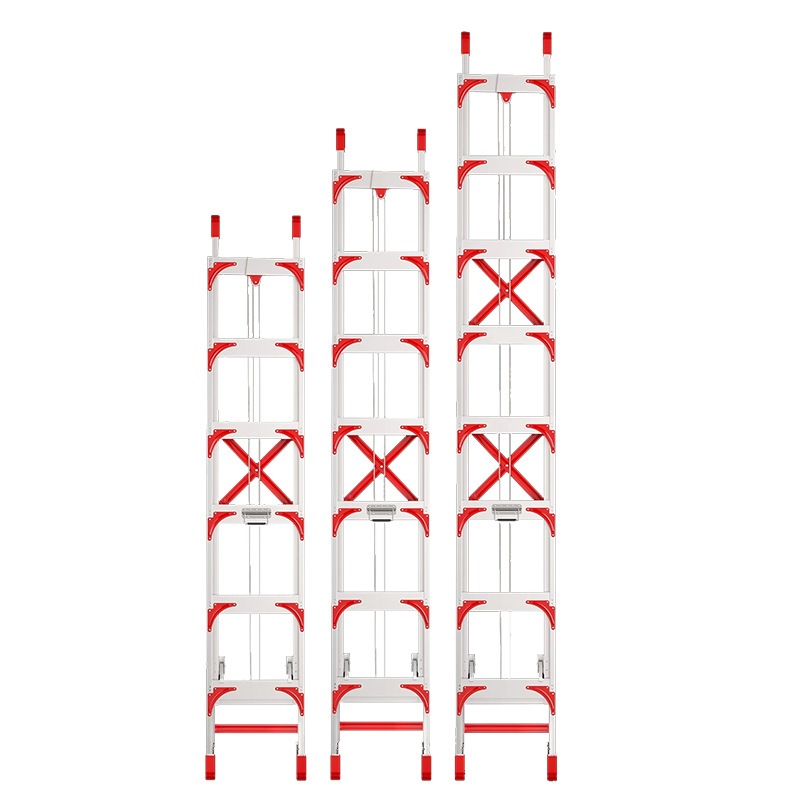 铝合金伸缩梯升降梯多功能加厚专用便携梯登高消防工程阁楼直爬梯 - 图3